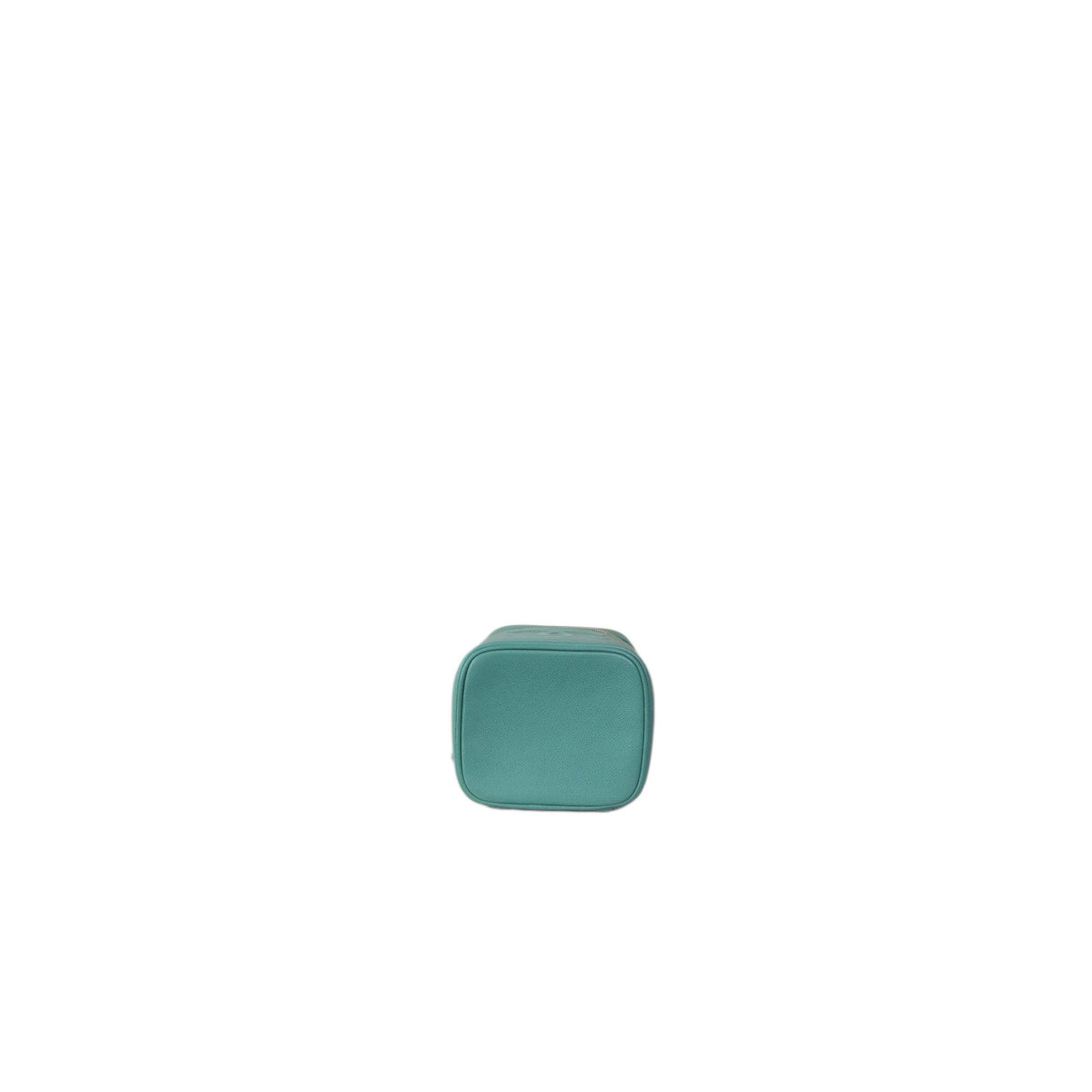 CHANEL Vanity Bag Pouch in Turquoise Blue Green Grained Leather