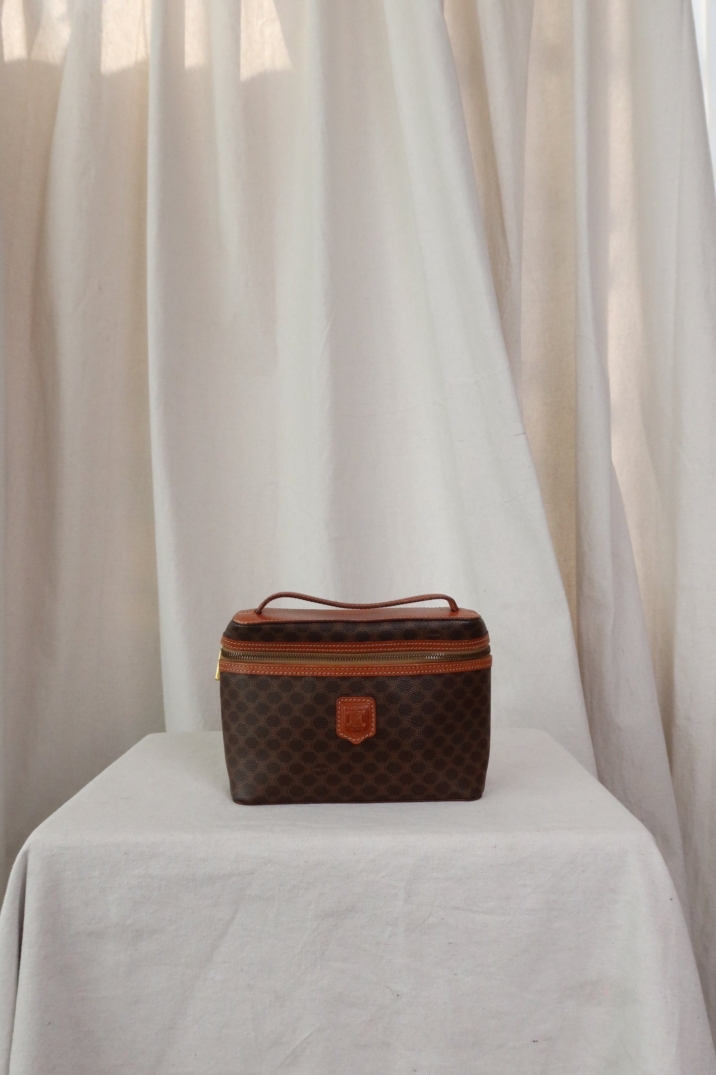 CELINE Macadam Dark Brown Vanity Bag