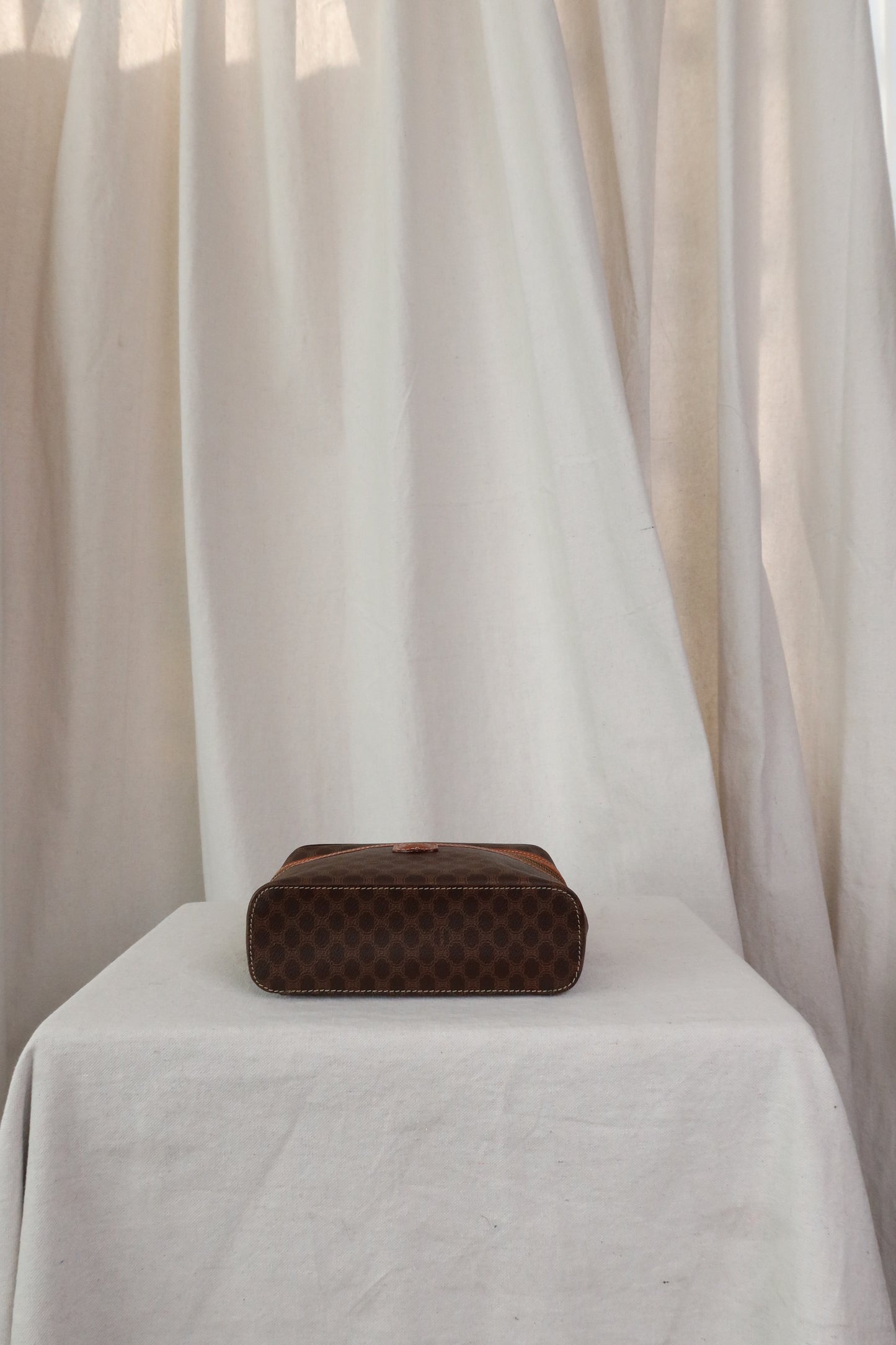 CELINE Macadam Dark Brown Vanity Bag