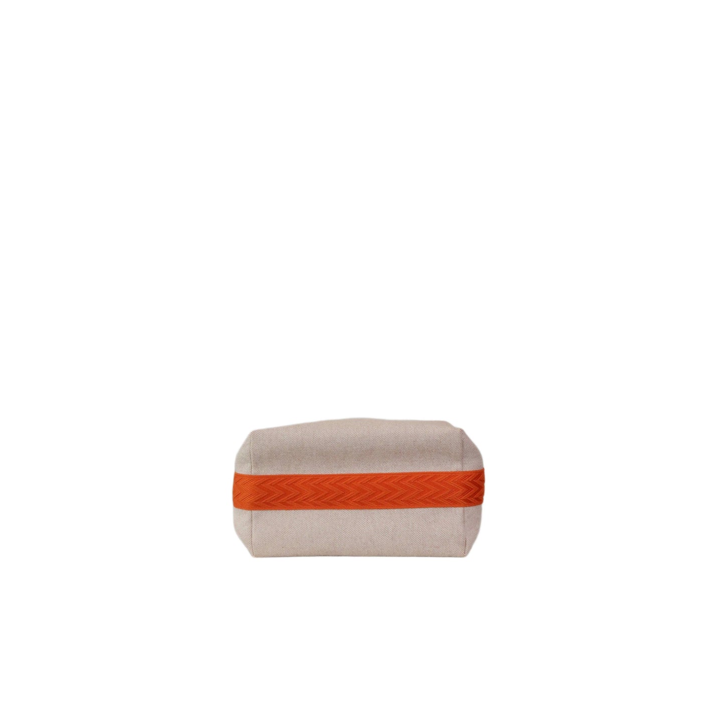 HERMES Canvas Large Bride-A-Brac Pouch Natural Orange