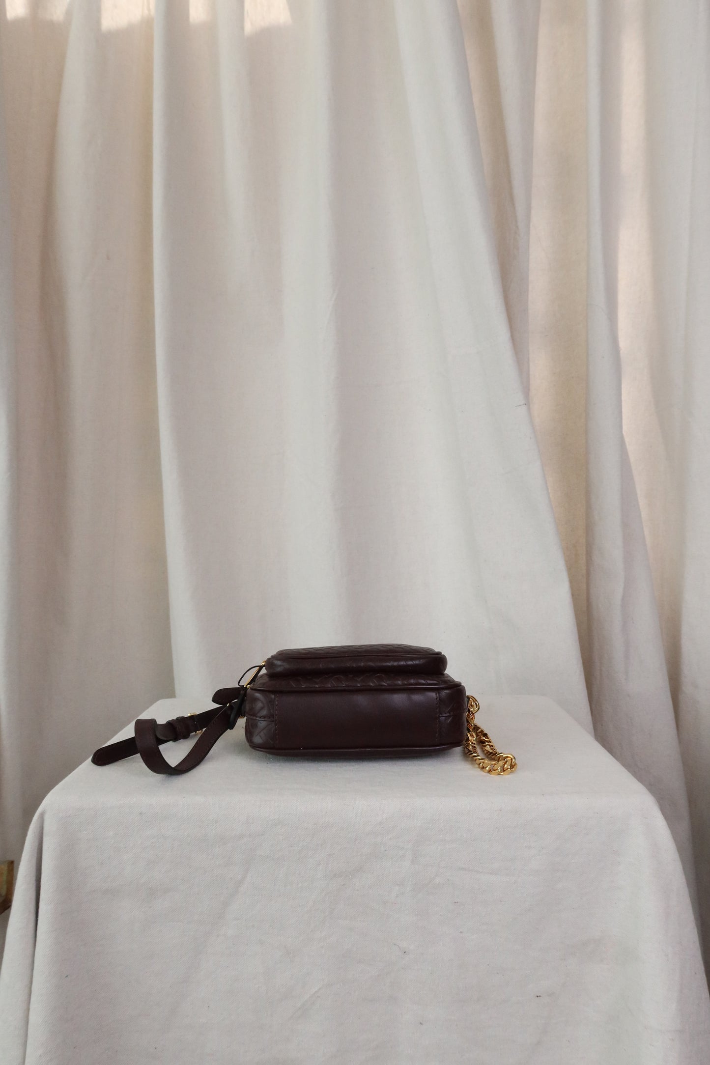 BURBERRY Monogram Leather Camera Bag