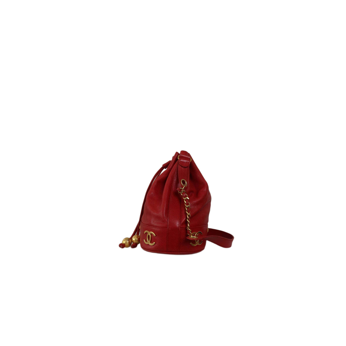 CHANEL Large Triple CC Caviar Bucket Bag