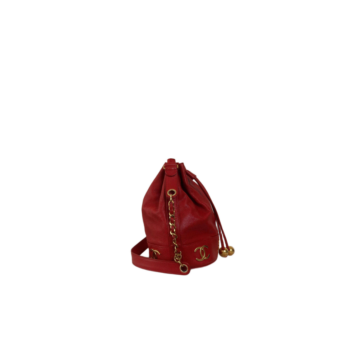 CHANEL Large Triple CC Caviar Bucket Bag
