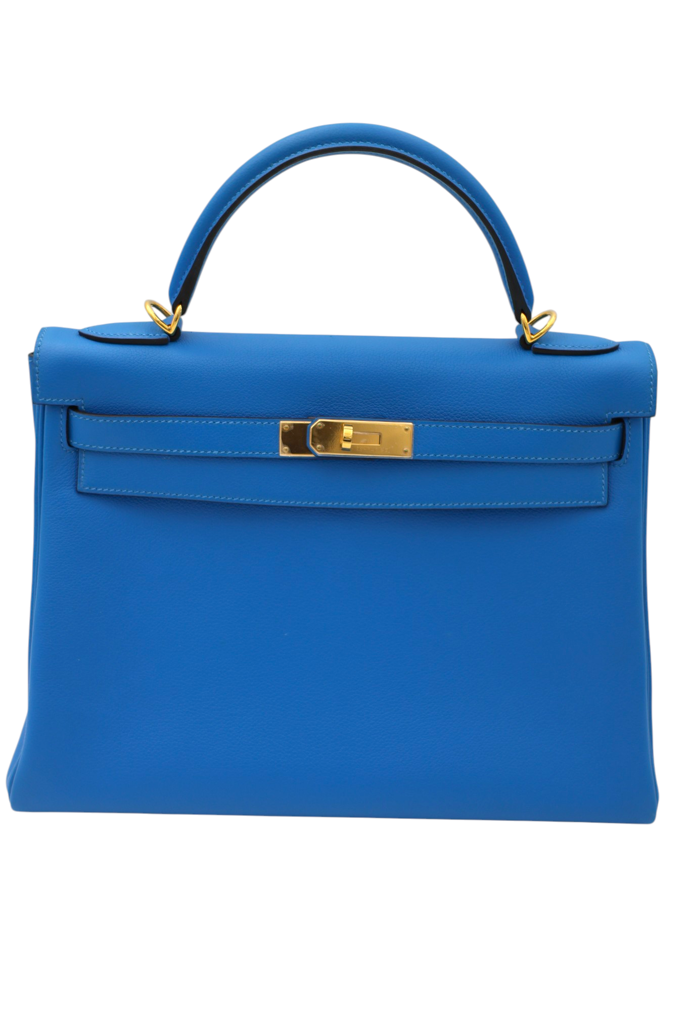Hermes Evercolor Kelly II Retourne 32 Bleu Hydra GHW