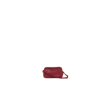 MIU MIU Red Madras Leather Bandoliera Pochette Bag