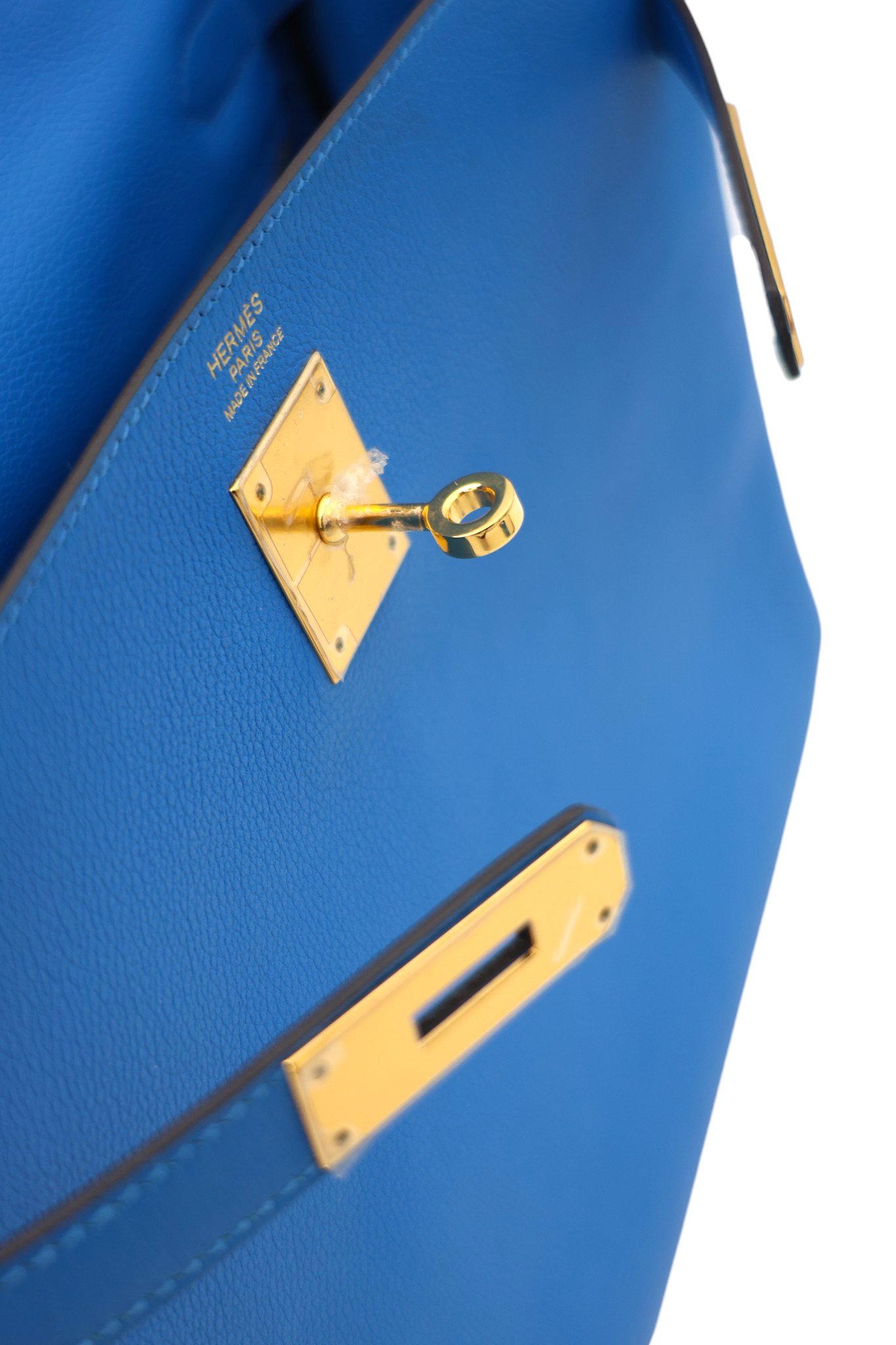 Hermes Evercolor Kelly II Retourne 32 Bleu Hydra GHW