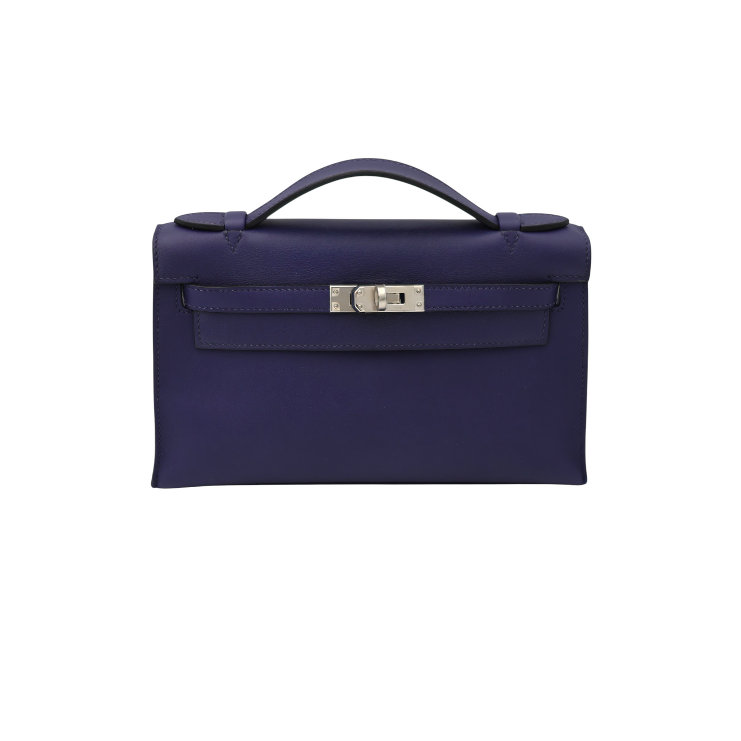 Hermès Swift Kelly Pochette Clutch Bleu Saphir PHW Stamp C (2018)