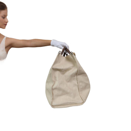 GUCCI Large Foldable Linen Tote Bag