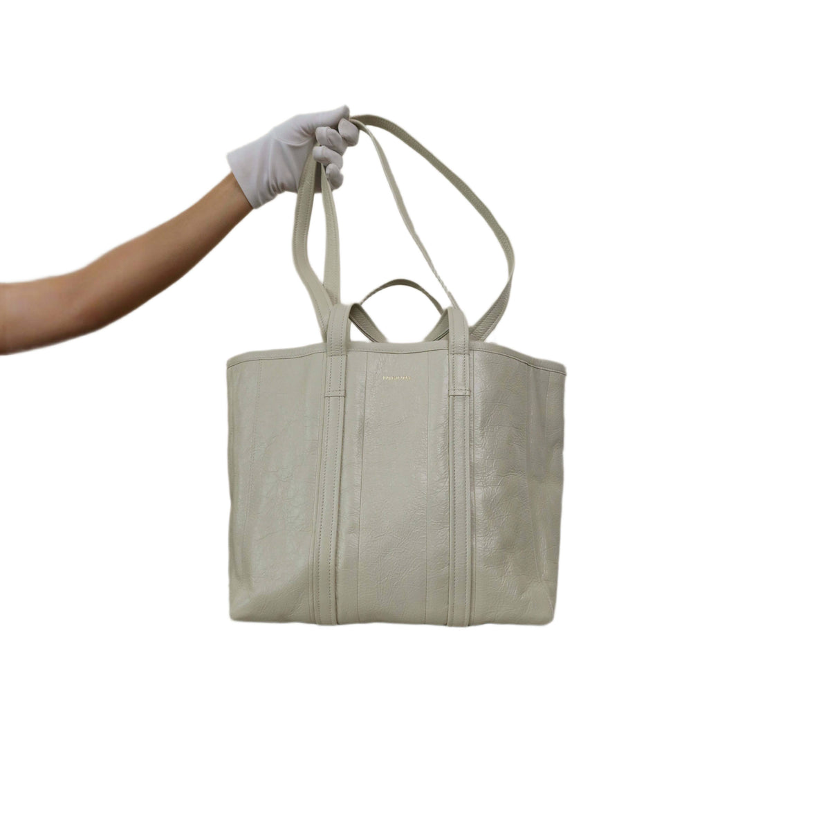 Balenciaga Barbes Medium East-West Leather Tote