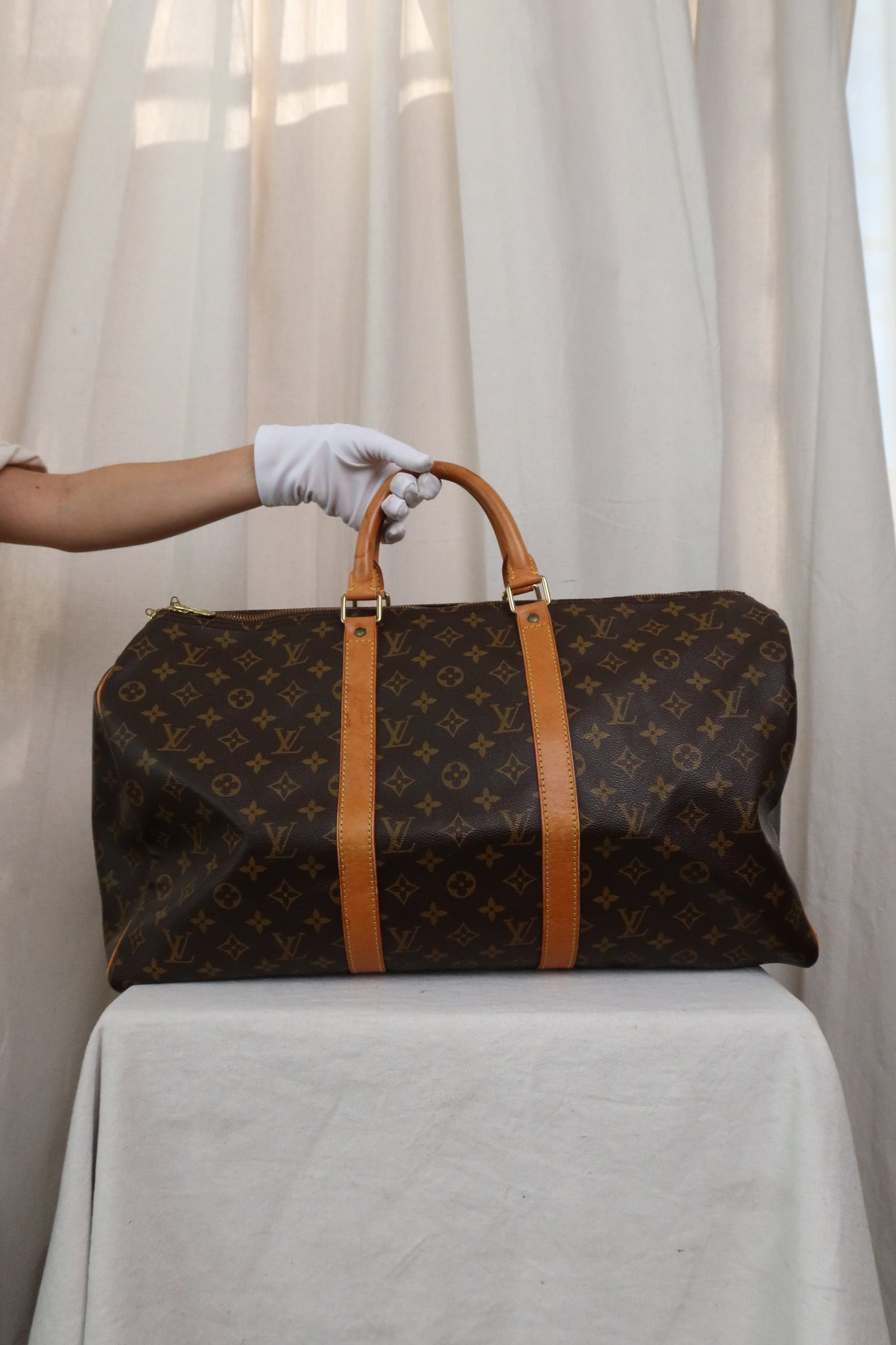 LOUIS VUITTON Keepall 55 Monogram Canvas Boston Bag