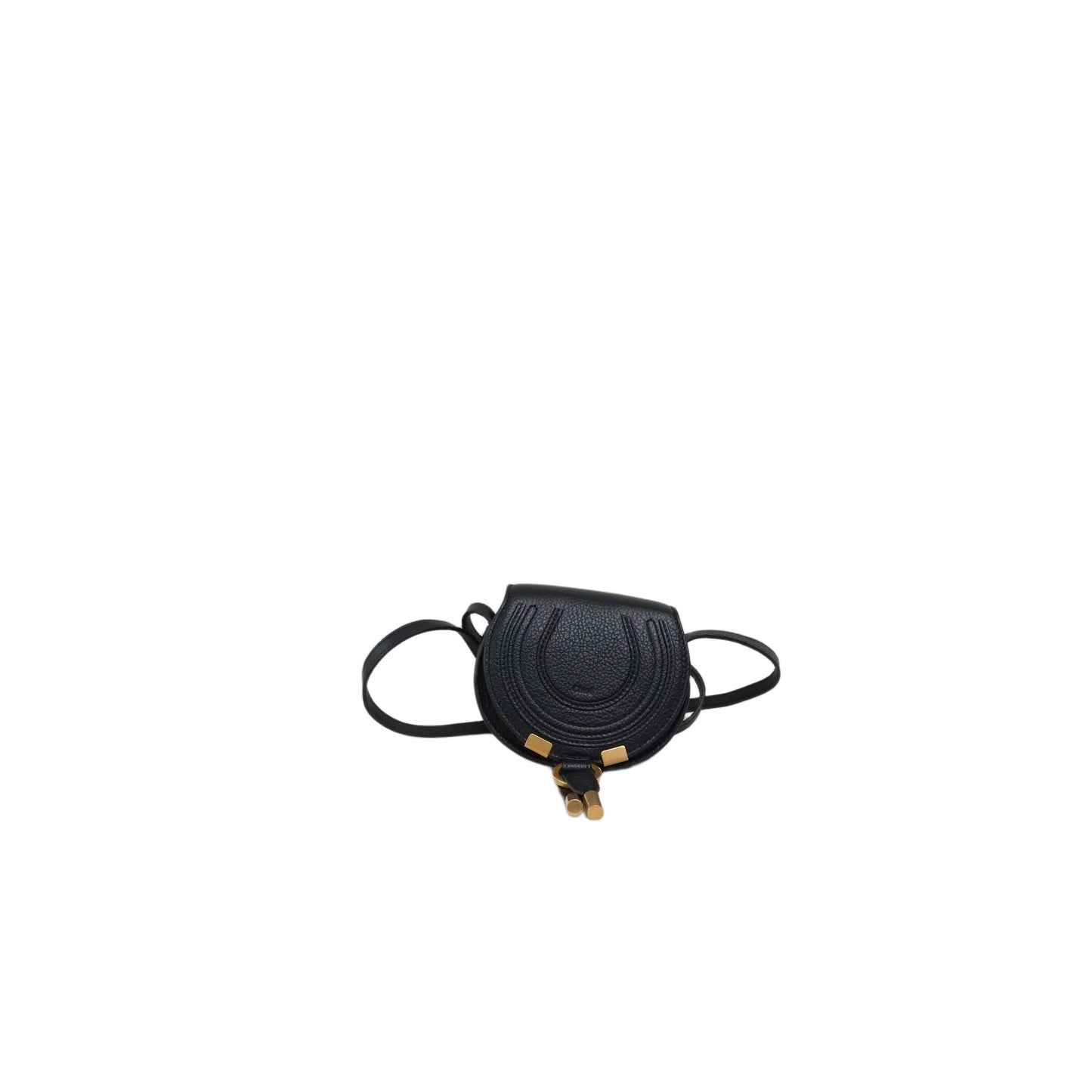CHLOÉ Black Nano Marcie Saddle Bag