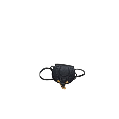 CHLOÉ Black Nano Marcie Saddle Bag