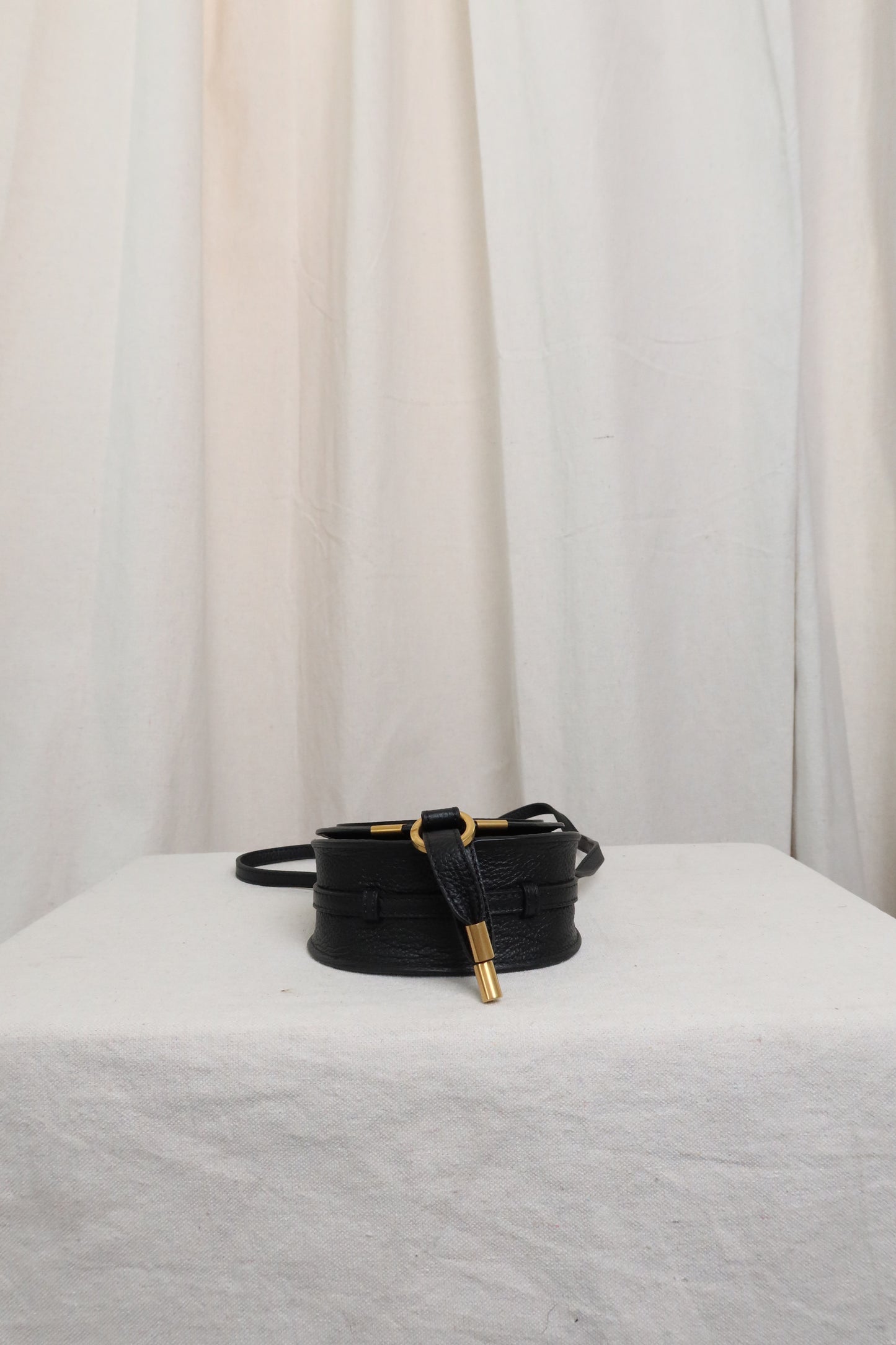 CHLOÉ Black Nano Marcie Saddle Bag