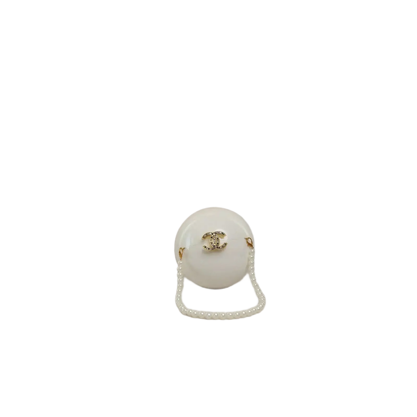 CHANEL VIP Limited Coco Mark Rhinestone 2-Way Chain Shoulder Pearl Hand Bag