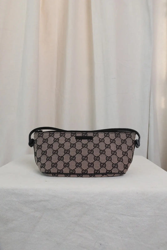 GUCCI Cosmetics Accessory Pouch In Navy GG Canvas