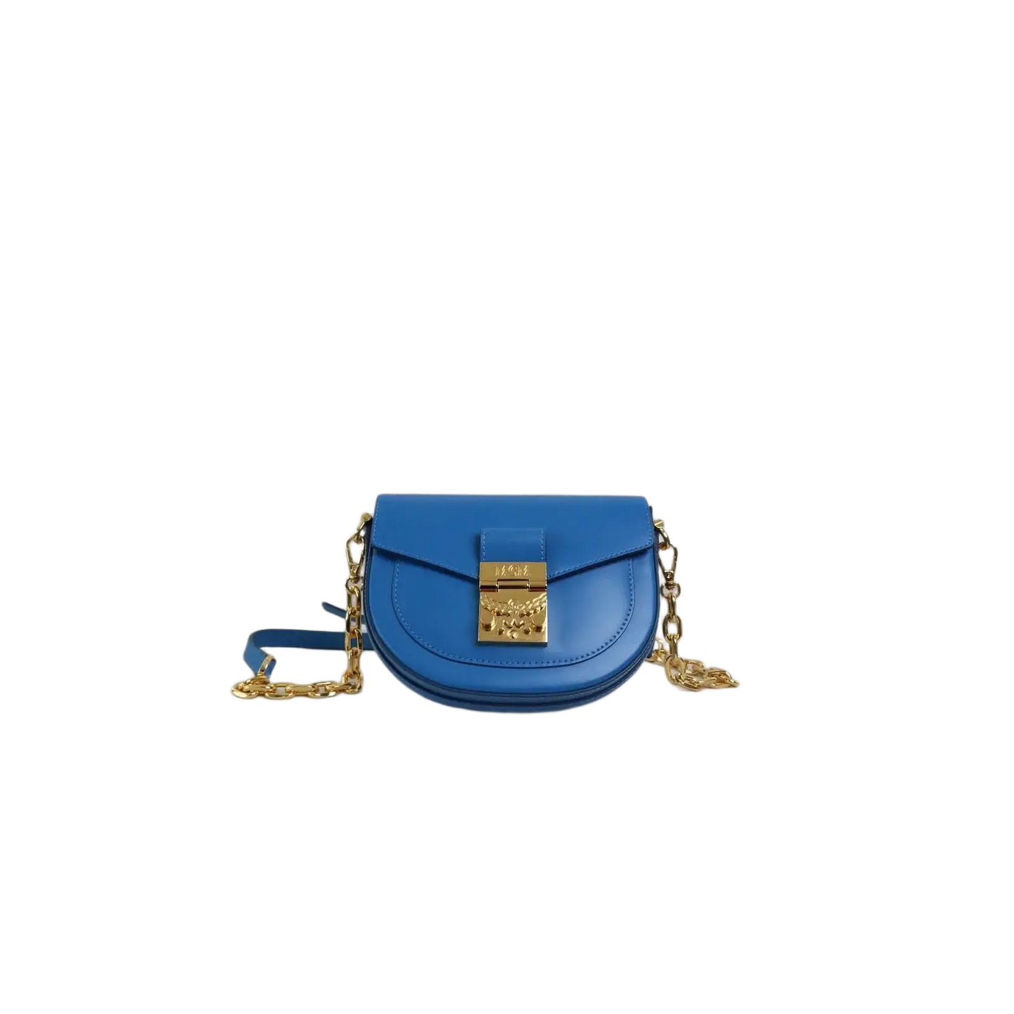 MCM Patricia Round Leather Crossbody Bag