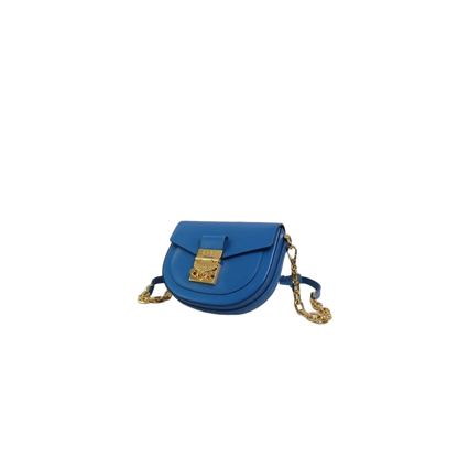MCM Patricia Round Leather Crossbody Bag