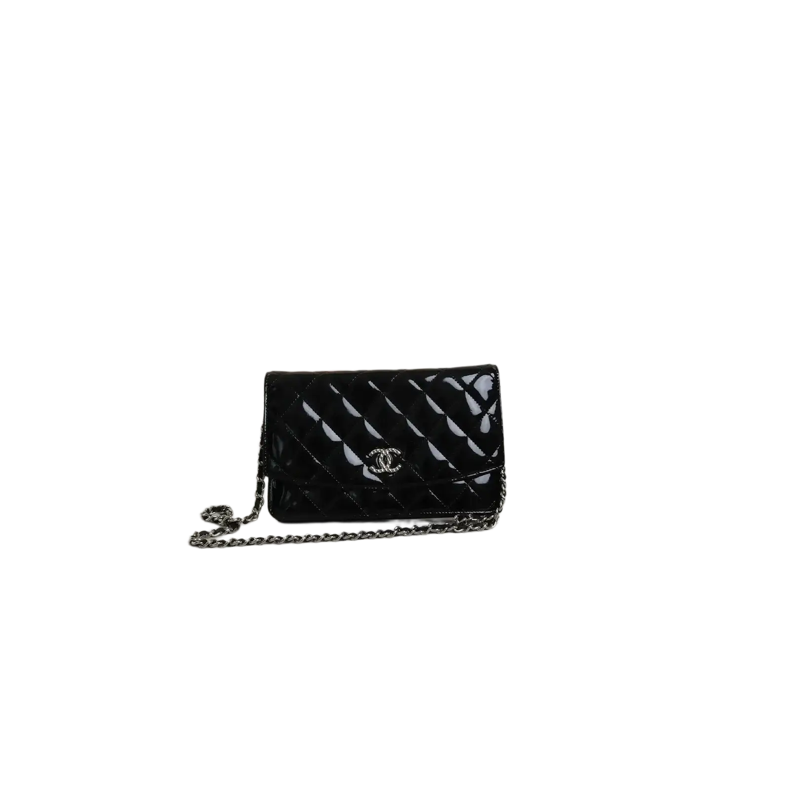 CHANEL Brilliant WOC Patent Leather