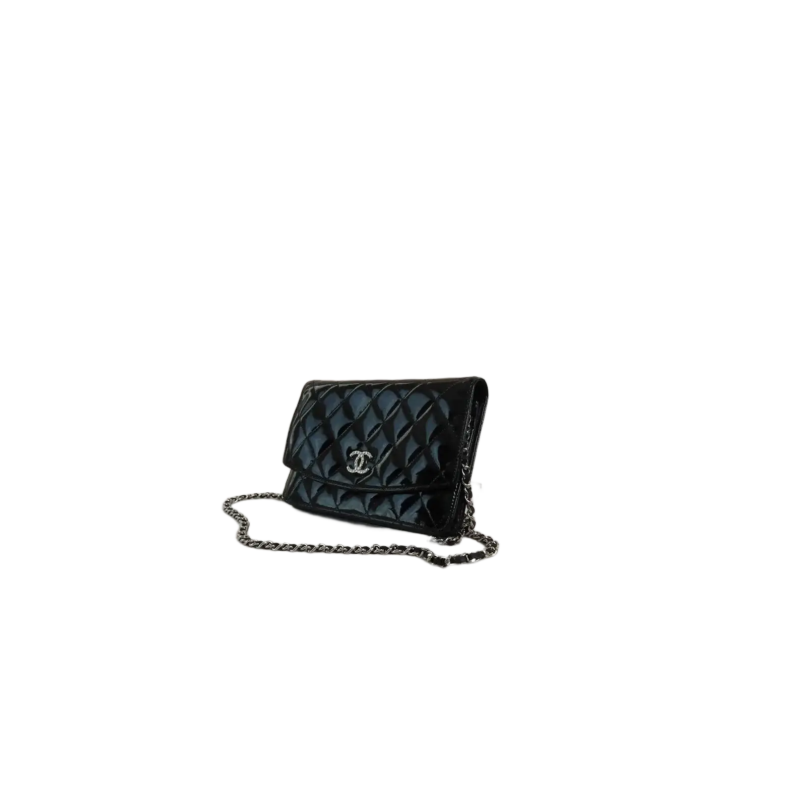 CHANEL Brilliant WOC Patent Leather