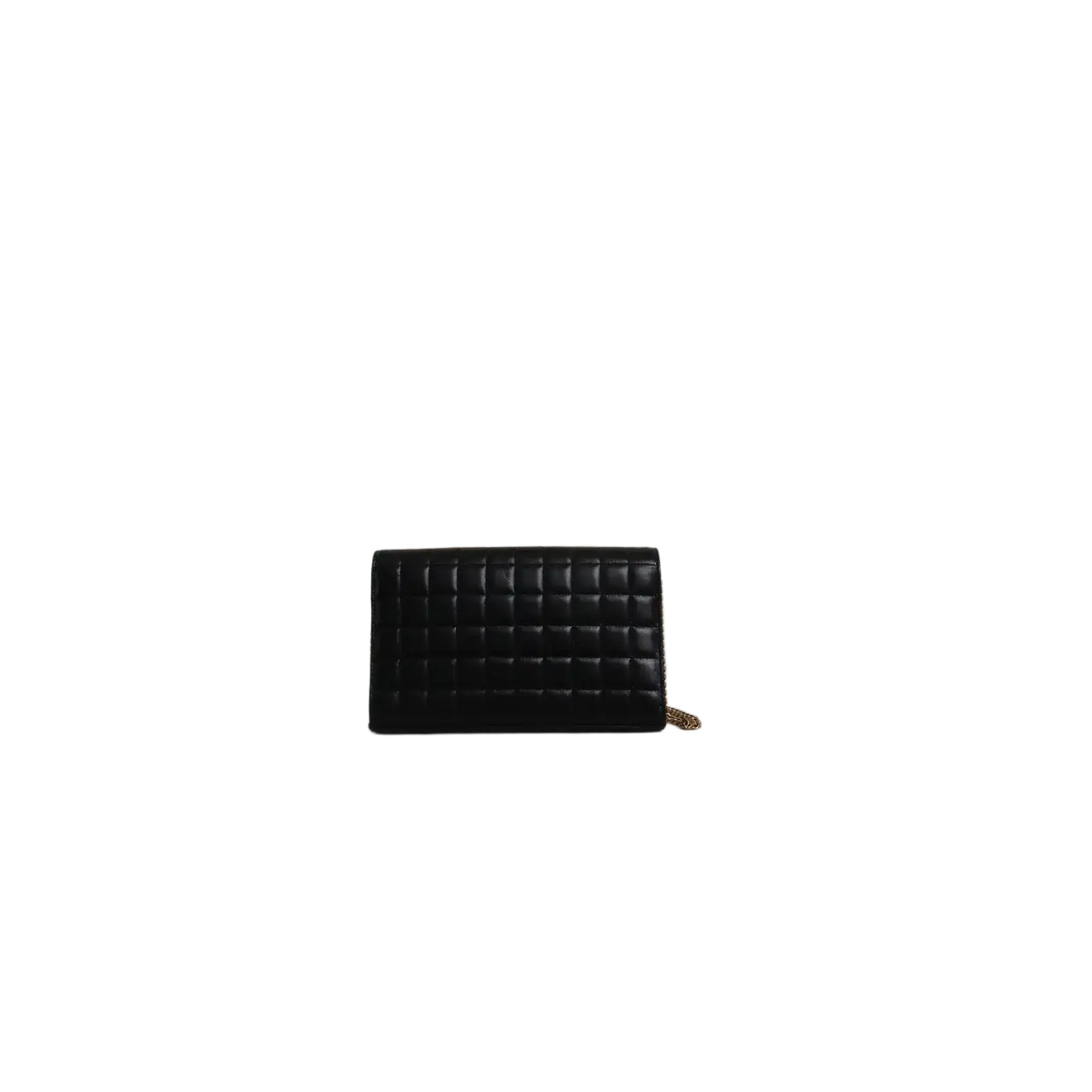 SAINT LAURENT Cassandre YSL Wallet on Chain in Quilted Smooth Leather