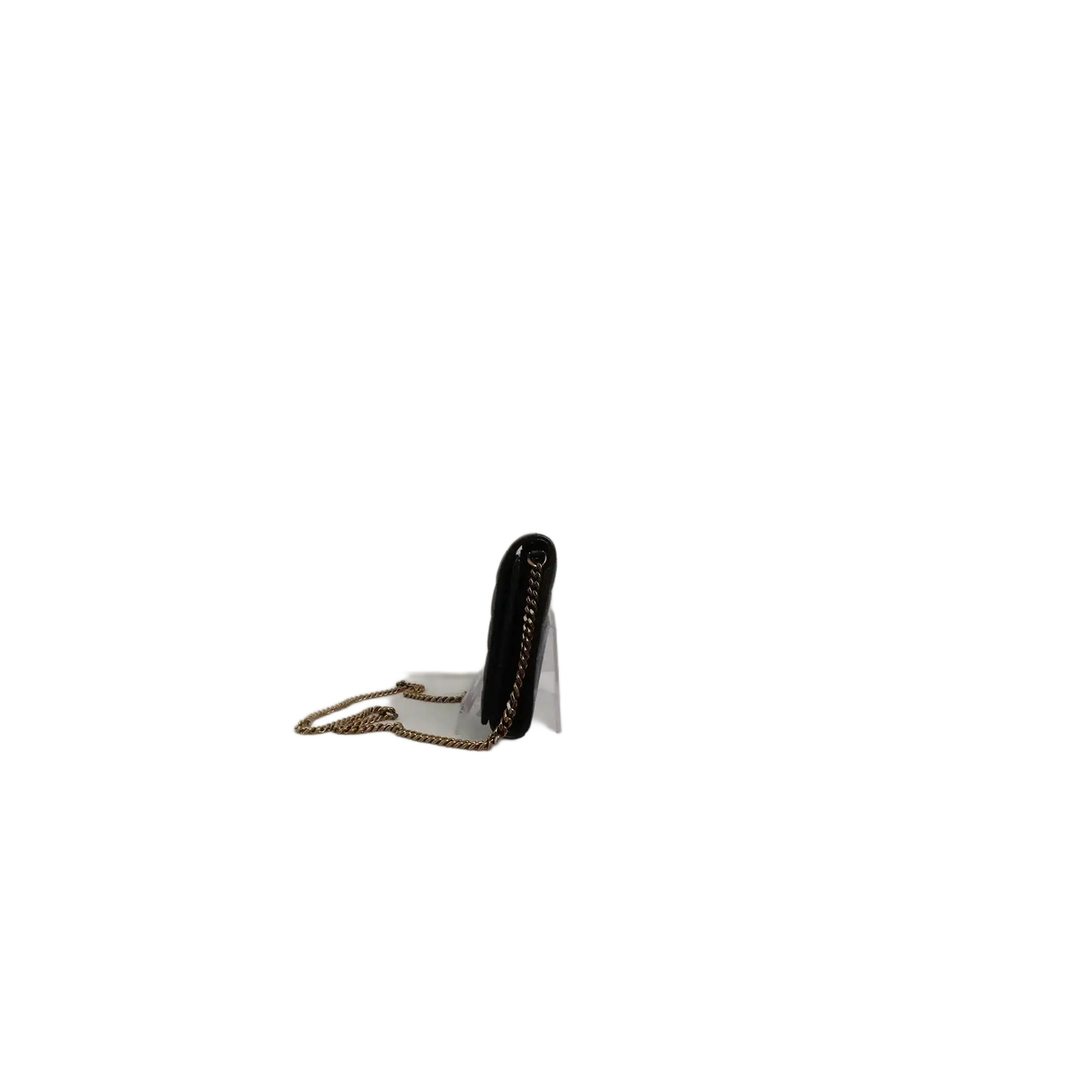 SAINT LAURENT Cassandre YSL Wallet on Chain in Quilted Smooth Leather