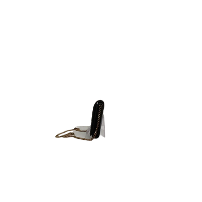 SAINT LAURENT Cassandre YSL Wallet on Chain in Quilted Smooth Leather