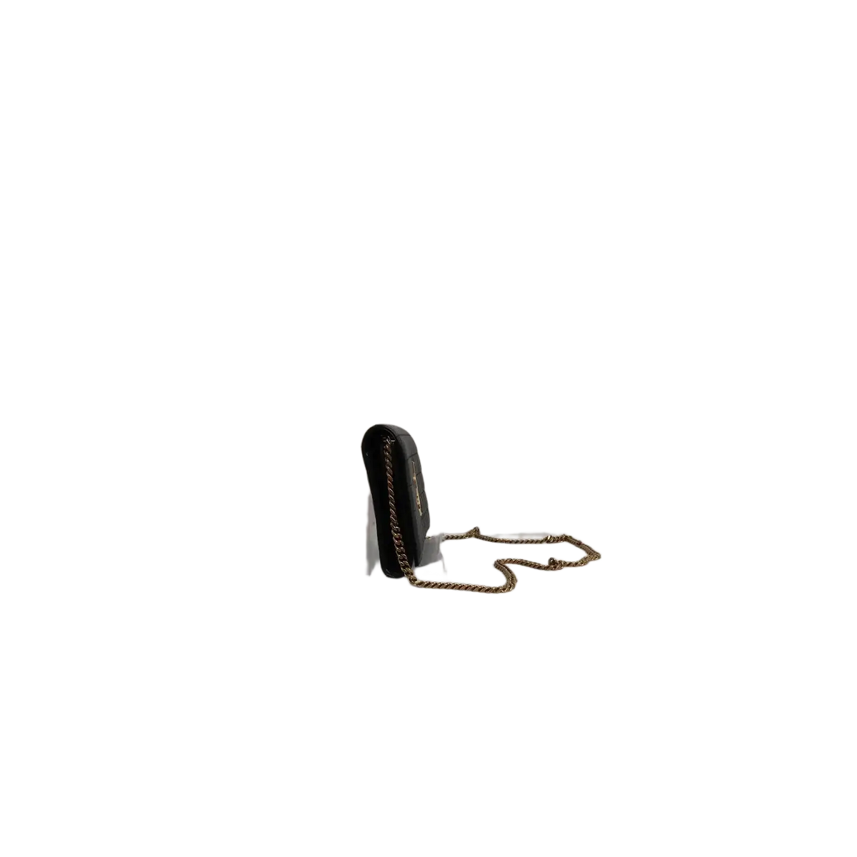 SAINT LAURENT Cassandre YSL Wallet on Chain in Quilted Smooth Leather