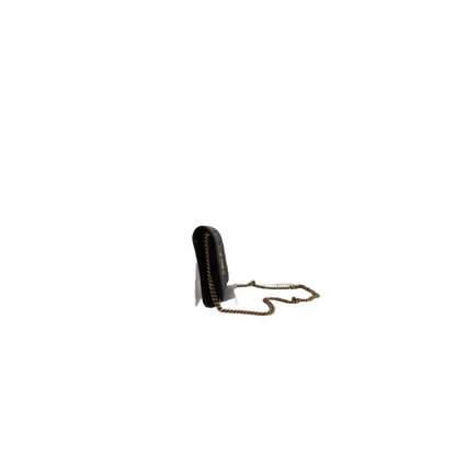 SAINT LAURENT Cassandre YSL Wallet on Chain in Quilted Smooth Leather