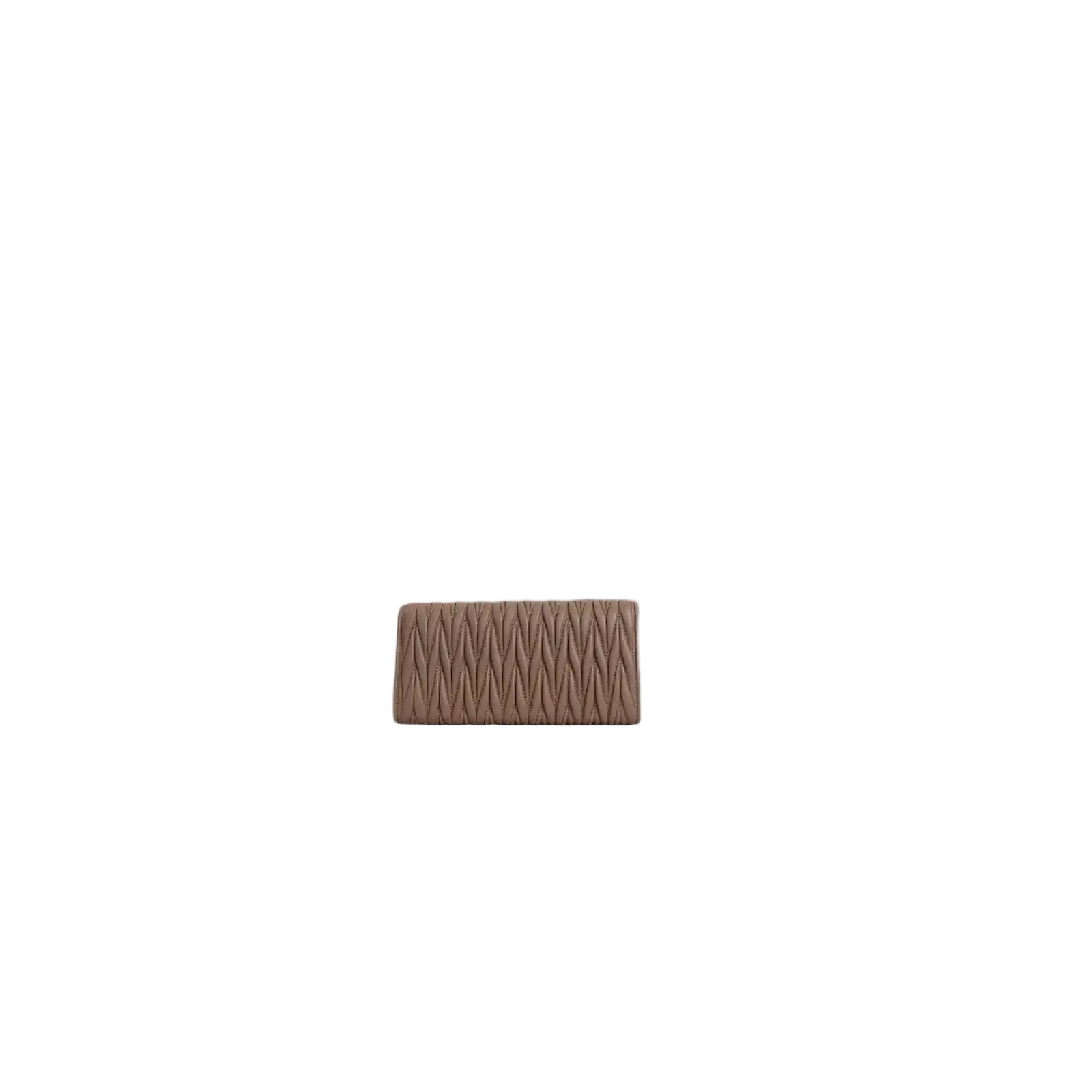 MIU MIU Pink Nude Leather Quilted Wallet