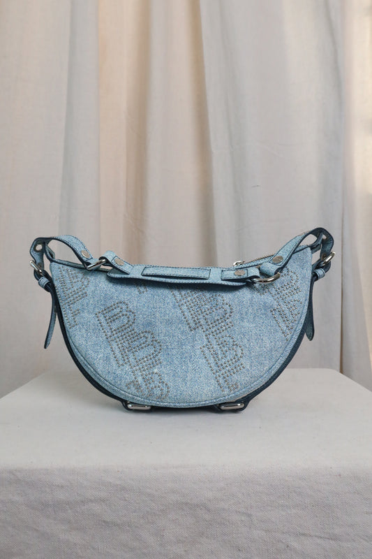 BY FAR Gib denim shoulder bag