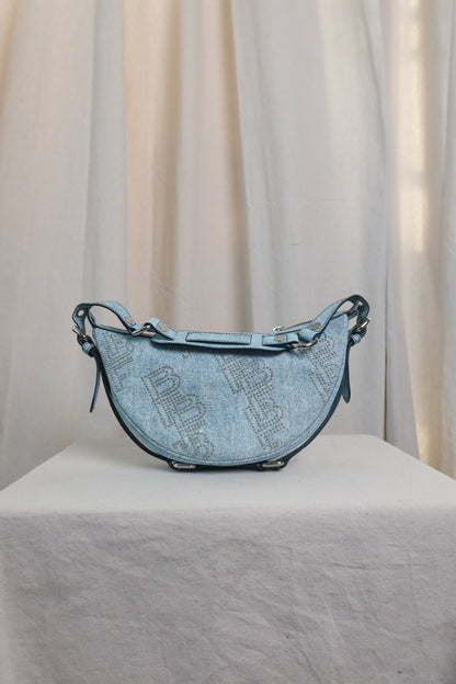 BY FAR Gib denim shoulder bag