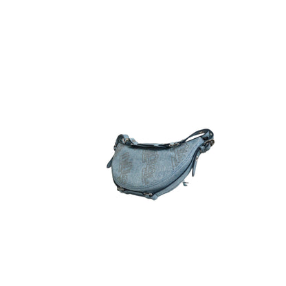 BY FAR Gib denim shoulder bag
