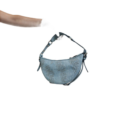 BY FAR Gib denim shoulder bag
