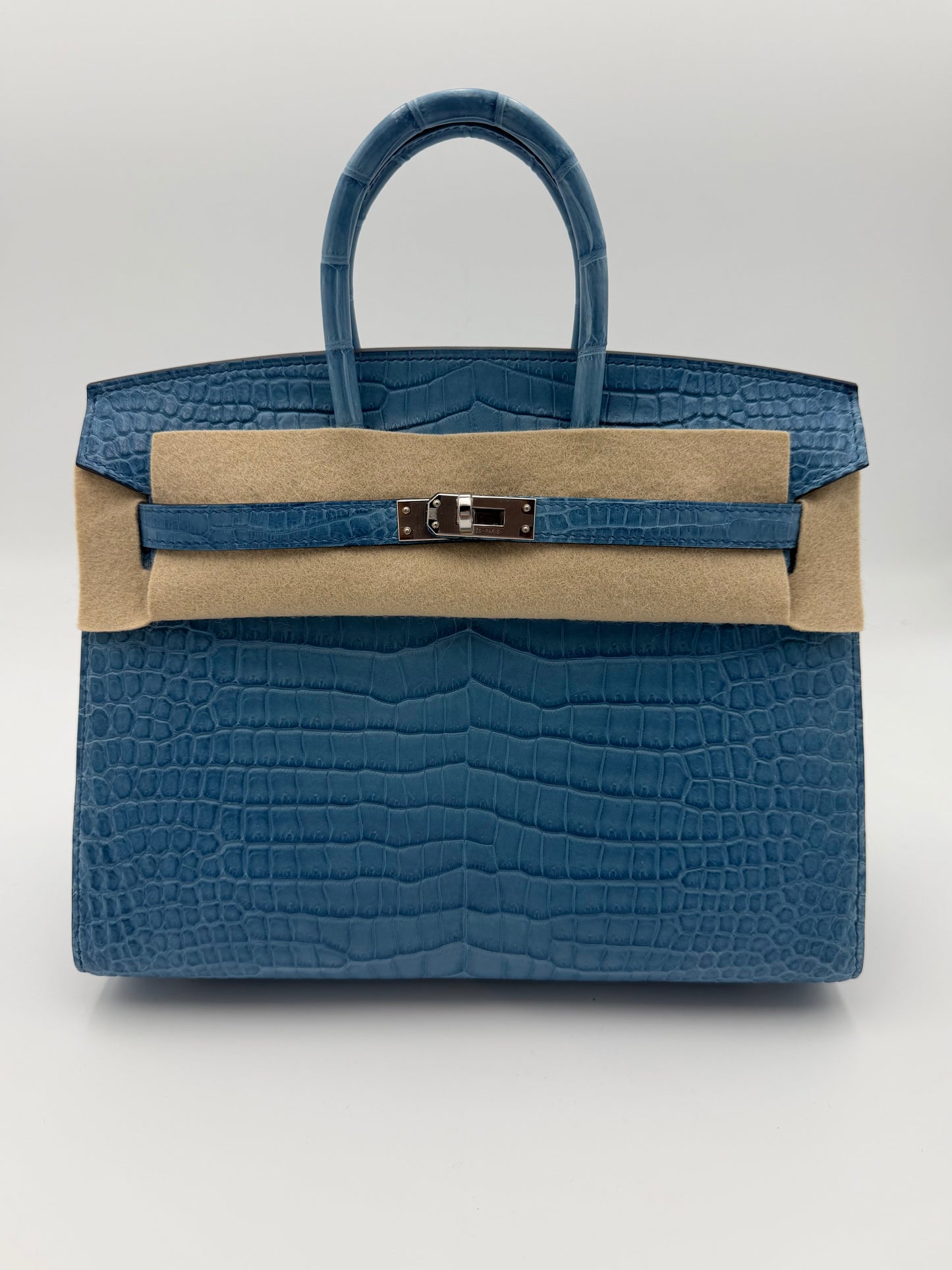 Hermès Birkin 25 Sellier Aizome Porosus Crocodile Limited Edition