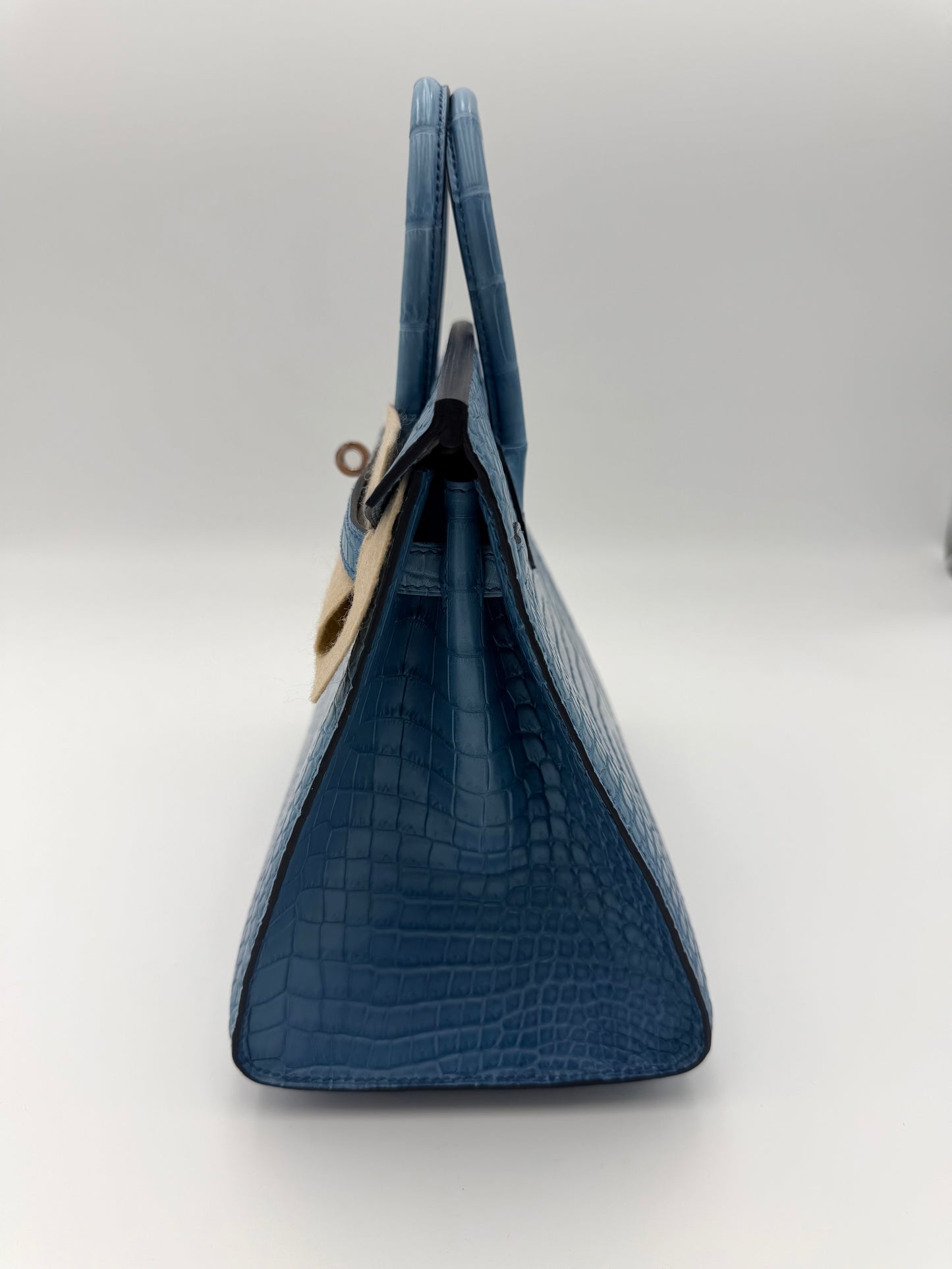 Hermès Birkin 25 Sellier Aizome Porosus Crocodile Limited Edition