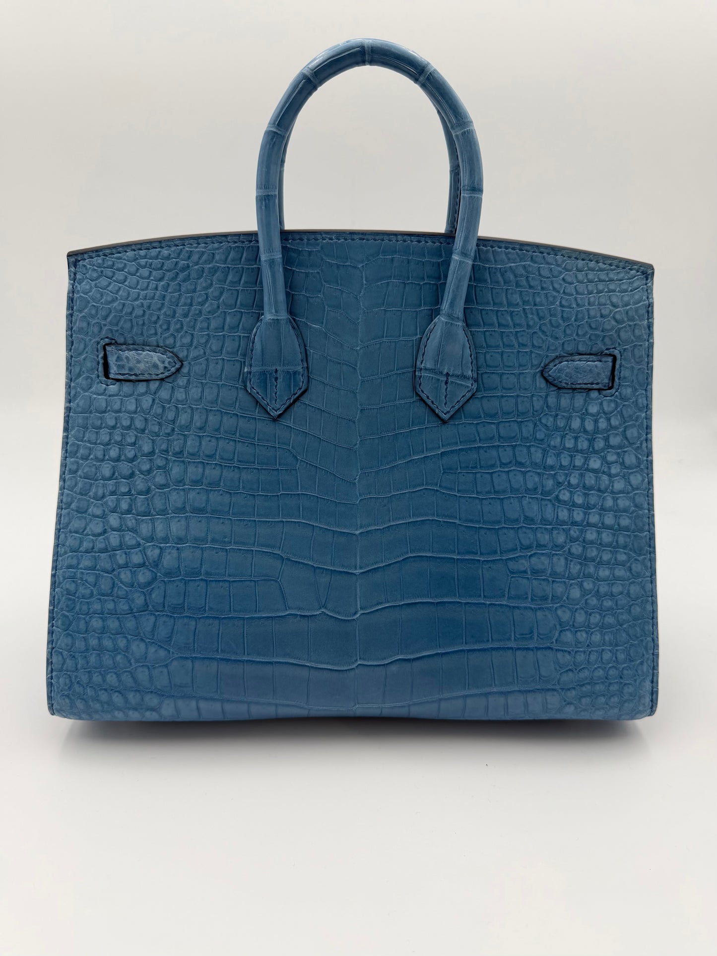Hermès Birkin 25 Sellier Aizome Porosus Crocodile Limited Edition