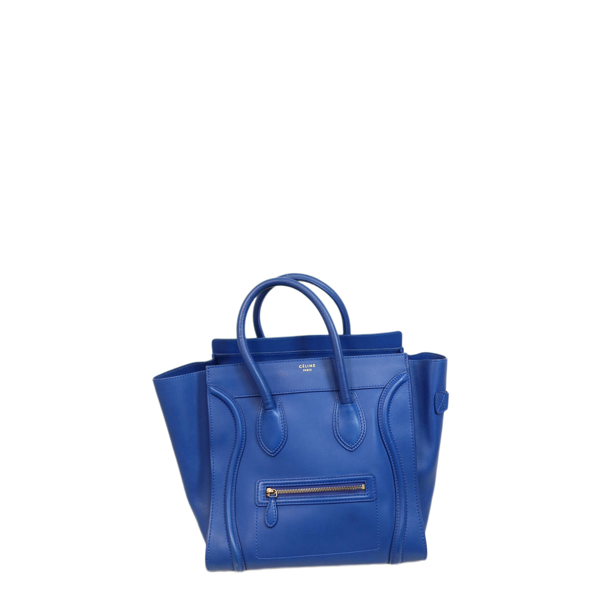Celine  Smooth Calfskin Mini Luggage Royal Blue