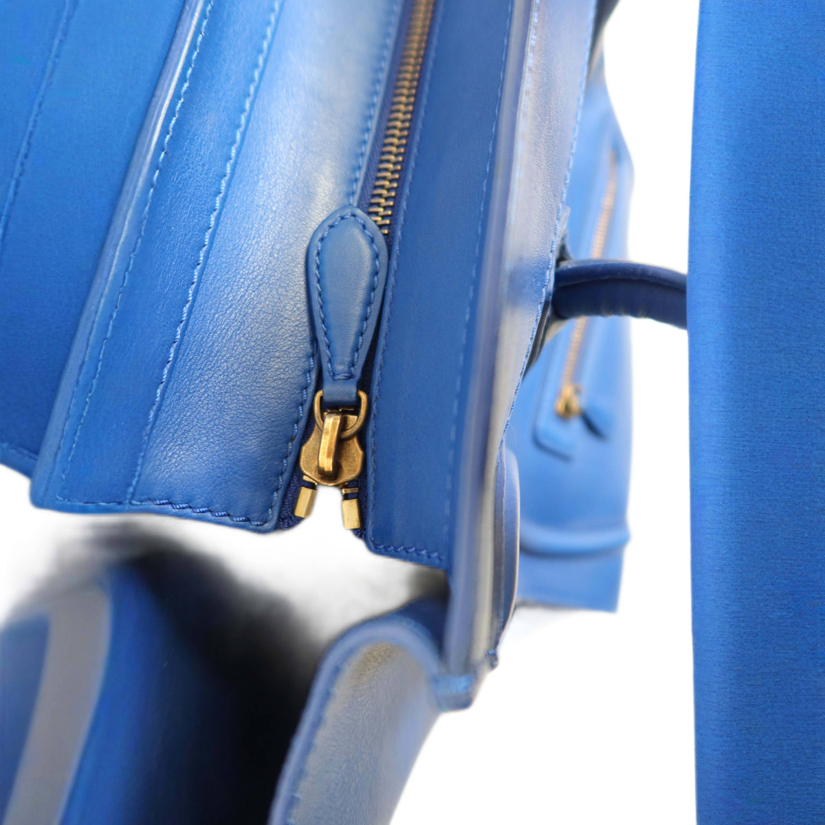 Celine  Smooth Calfskin Mini Luggage Royal Blue
