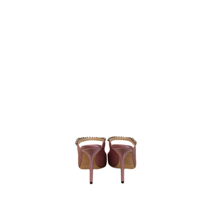 Jimmy Choo Bing 100 Satin Mules With Crystal Strap