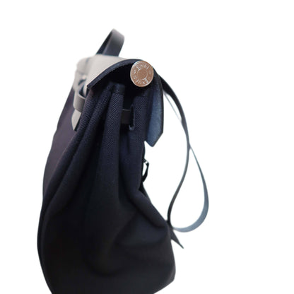 Hermès Black Vache Hunter and Toile Herbag Zip Cabine 50