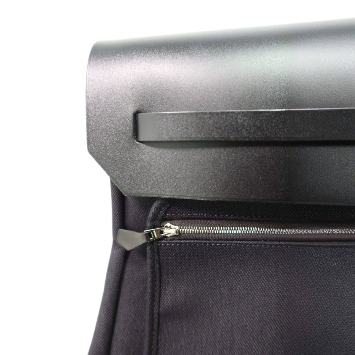 Hermès Black Vache Hunter and Toile Herbag Zip Cabine 50