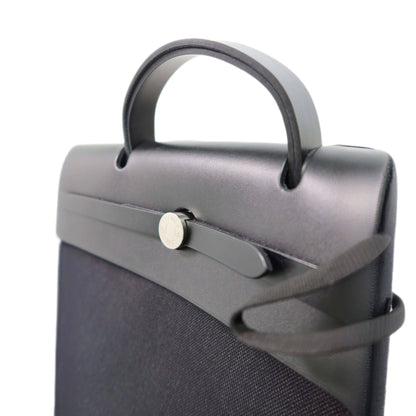 Hermès Black Vache Hunter and Toile Herbag Zip Cabine 50