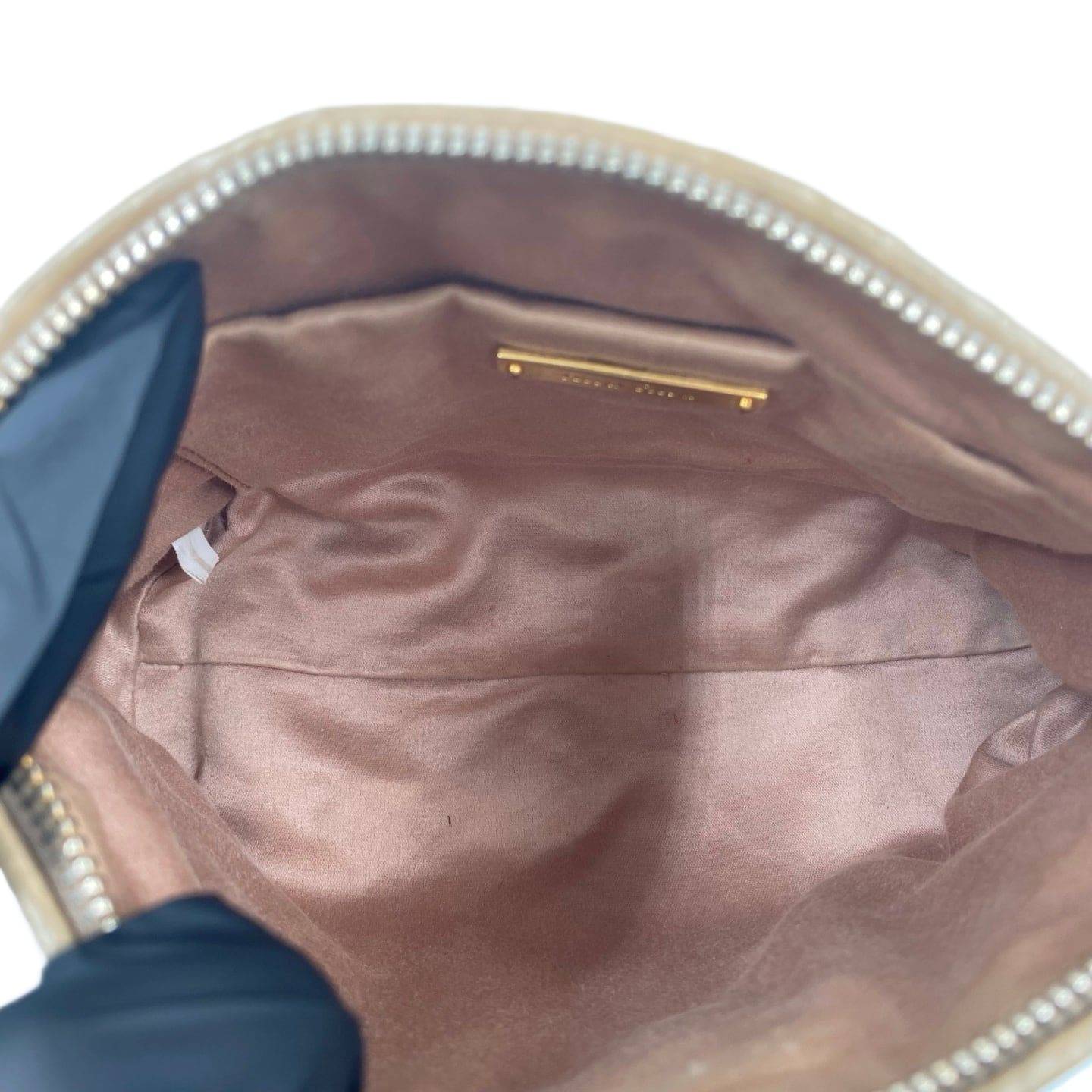 Miu Miu Matelasse Nappa Leather Small Shoulder Bag Taupe GHW