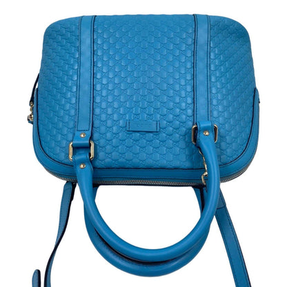 Gucci Microguccissima Leather Medium Dome Bag Blue GHW