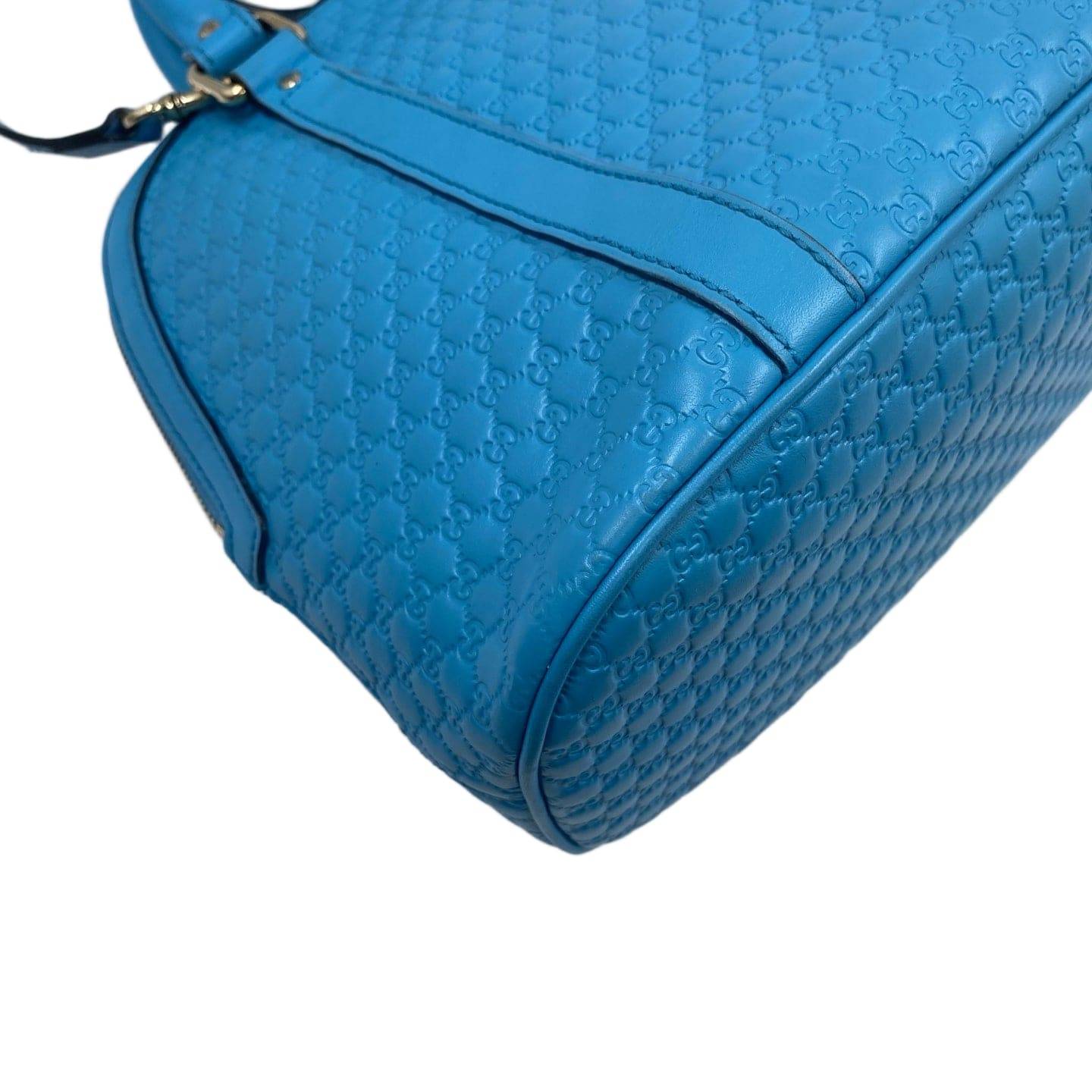 Gucci Microguccissima Leather Medium Dome Bag Blue GHW