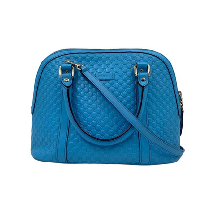 Gucci Microguccissima Leather Medium Dome Bag Blue GHW