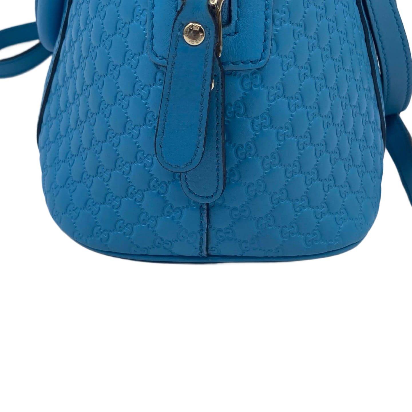 Gucci Microguccissima Leather Medium Dome Bag Blue GHW
