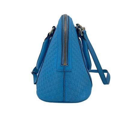 Gucci Microguccissima Leather Medium Dome Bag Blue GHW