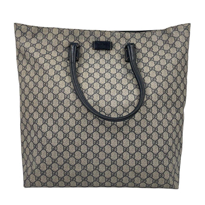 Gucci GG Supreme Extra Large Vertical Tote Bag Black SHW