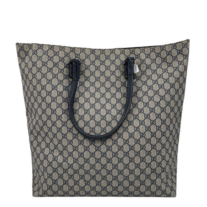 Gucci GG Supreme Extra Large Vertical Tote Bag Black SHW